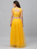 Net Gathered Lehenga Set