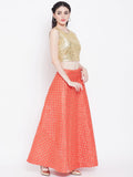 Silk Embroidered Lehenga Set