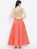 Silk Embroidered Lehenga Set