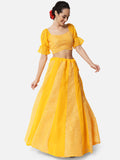 Georgette Gota Embroidered Kalidaar Lehenga Set