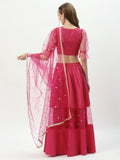 Dupion and Net Sequin Embroidered Lehenga set