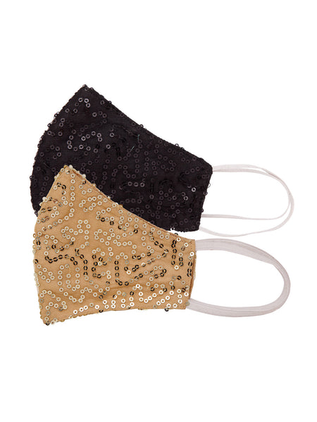 Net Sequin Embroidered Set of 2 Mask