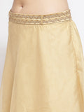 Organza Bias Skirt with Embellished Belt
