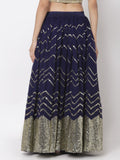 Georgette Sequins Embroidered Gathered Lehenga Skirt
