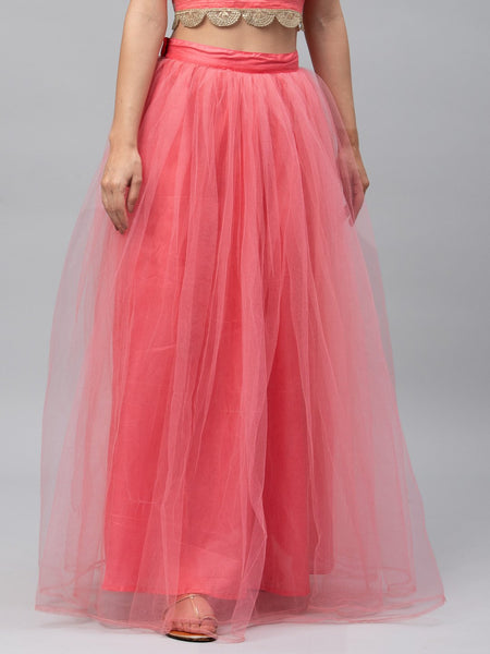 Net Gathered Skirt