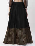 Dupion and Brocade Kalidaar Half and Half Skirt