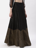 Dupion and Brocade Kalidaar Half and Half Skirt