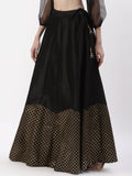 Dupion and Brocade Kalidaar Half and Half Skirt