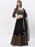 Dupion and Brocade Kalidaar Half and Half Skirt