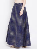 Silk Embroidered Bias Skirt
