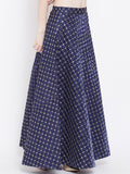 Silk Embroidered Bias Skirt