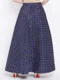 Silk Embroidered Bias Skirt
