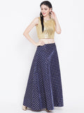 Silk Embroidered Bias Skirt