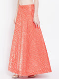 Silk Embroidered Bias Skirt