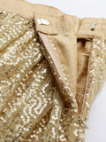Net Sequins Embroidered Gathered Skirt
