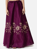 Dupion Hand Block Printed Bias Skirt