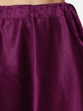 Dupion Hand Block Printed Embellished Bias Skirt