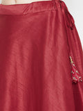 Dupion Embellished Bias Skirt