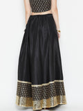 Dupion Embellished Bias Skirt