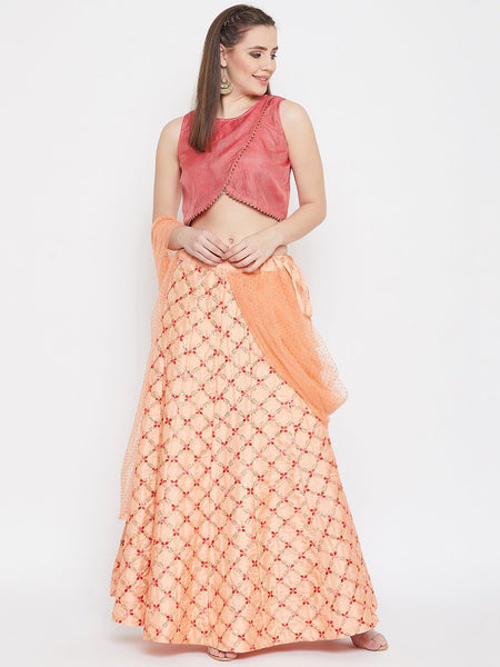 Kota Zari Overflap Embellished Crop Top
