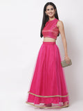 Brocade Back-keyhole Crop Top