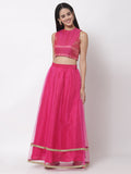 Brocade Back-keyhole Crop Top