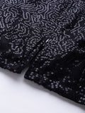 Net Sequin Embroidered Crop Top