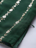 Georgette Sequin Embroidered Spaghetti Crop Top
