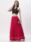 Dupion Sequin Embroidered Collar Halter Top