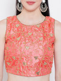 Dupion Embroidered Crop Top