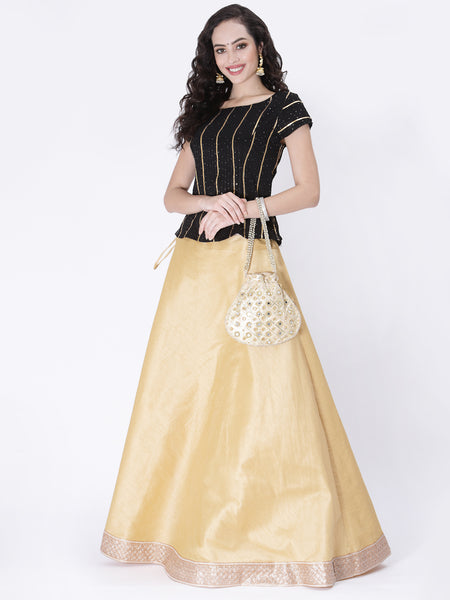 Georgette Gota Embroidered Koti