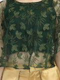 Net Floral Embroidered Cape Top