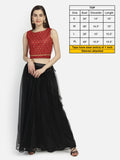 Dupion Embroidered Back Tie Crop Top
