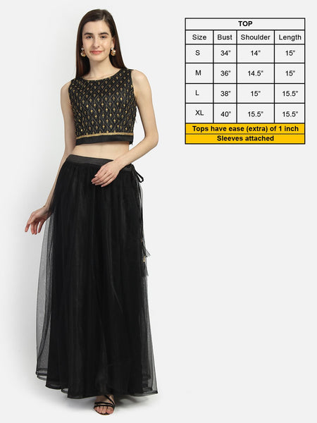 Dupion Embroidered Back Tie Crop Top