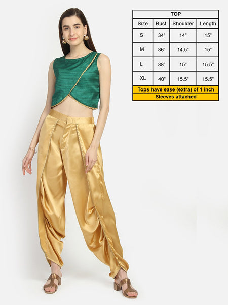 Bhagalpuri Overflap Embellished Crop Top
