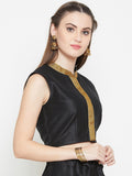 Dupion Embellished Crop Top