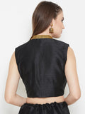 Dupion Embellished Crop Top