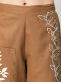 Cotton Placement Print Pocket Trousers