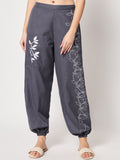 Cotton Placement Print Pocket Trousers