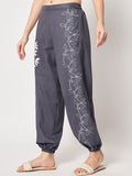 Cotton Placement Print Pocket Trousers