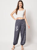 Cotton Placement Print Pocket Trousers